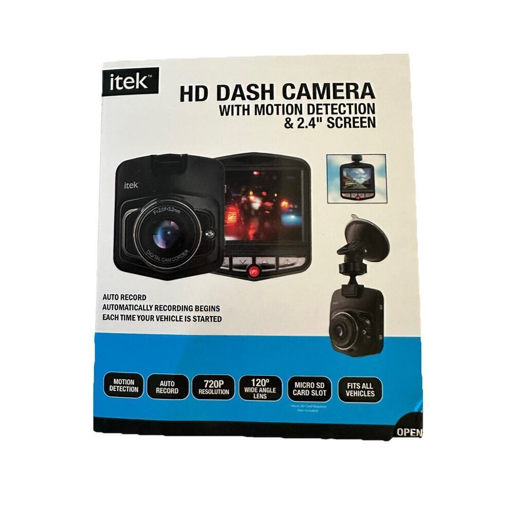 iTek - HD Dash Camera with Motion Detection & 2.4' Screen
